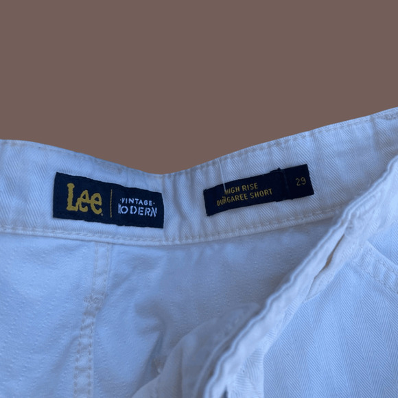 Lee White Denim Shorts | Relaxed Fit | Size 29 | Vintage - Picture 3 of 4
